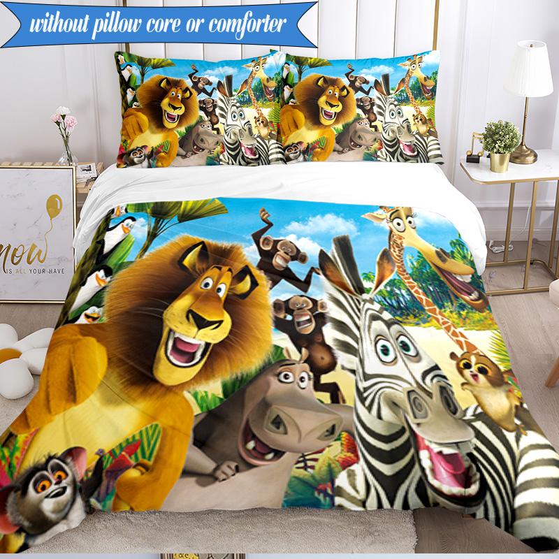 Penguins dventure 3pcs K-pop music group Bedding set,Ideal for Bedroom, Dormitory,Including Duvet Cover And 2pcs Pillowcases,Fan gifts