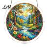 Sonnenlicht wirft Schatten Spielzeug Acryl Puzzle Suncatcher Bunt Buntglasstil Sonnensammler Handgefertigtes Sammler-Set DIY Puzzles Fenster