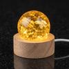 LED Wood Stand Glass Ball Detachable Glaze Beads Glass Sphere Figurine  Home Decoration