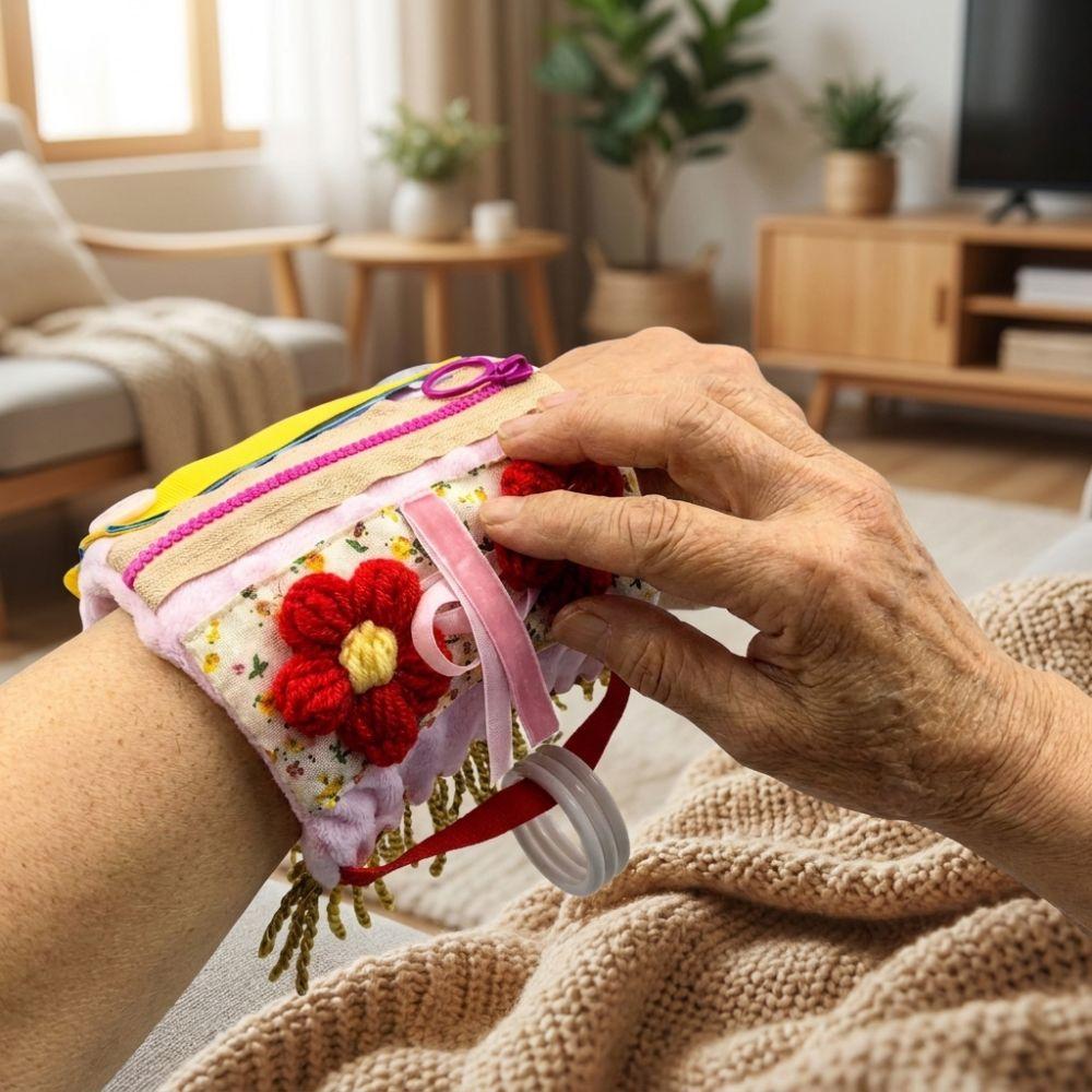 Skin-friendly Fidget Pillow Sleeve Multi-sensory Stimulation Fidget Blanket Perception Training