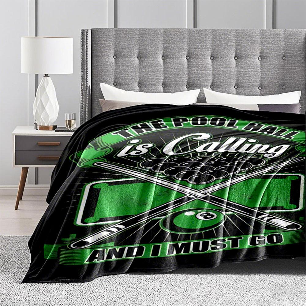 Pool Hall Calling Blanket Design for All Seasons Blanket Lunch Break Throw Gift