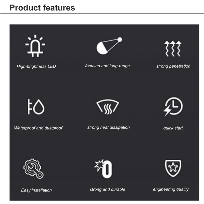 Fog Lights For Motorcycle Adjustable Waterproof LED Auxiliary Lights High-Intensity Motorcycle Auxiliary Lights For Night Riding