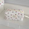 Floral Cotton Quilted Makeup Bag Cute Stationery Storage Bag Makeup Lipstick Case  Makeup Accessory