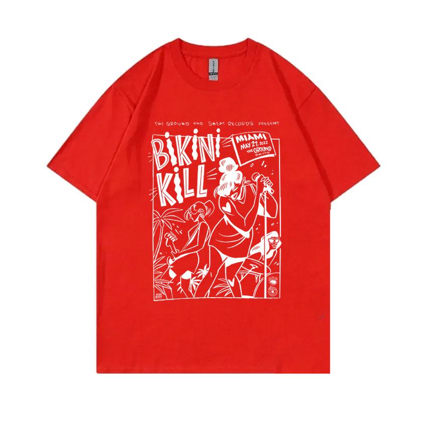Riot Grrrl Kathleen Hanna Tričko Punkrocková kapela Bikini Kill Miami The Ground Potisk Trička Pánská Dámská Ležérní Oversized Tričko