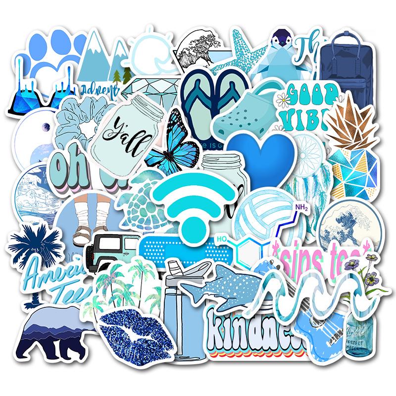 50 Ins Style Fresh and Popular Suitcase Stickers Waterproof Graffiti Travel Case Stickers