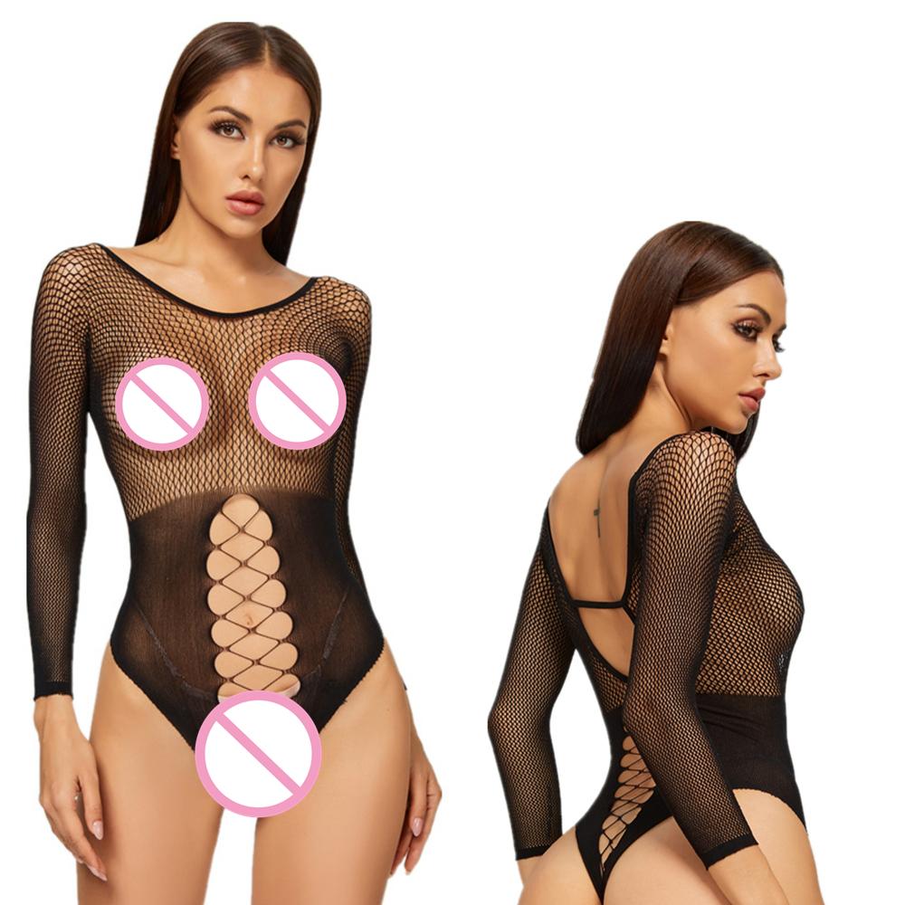 Women Sexy Lingerie Teddies Shiny Glossy Swimwear Cupless Open Crotch Teddy Thong Leotard Open Breast Bodysuit Erotic Underwear