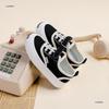 Children's Board Shoes Low-top Canvas Shoes Boys Casual Shoes Spring and Autumn Versatile Girls Black and White Plaid