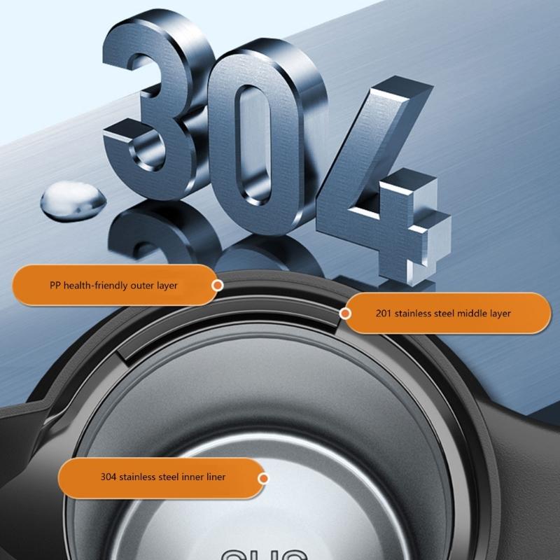 Elektrischer Wasserkocher mit hoher Kapazität für das Auto, 800 ml, mit digitaler Temperaturregelung, doppelwandiger Isolierung, 12V 24V Universal