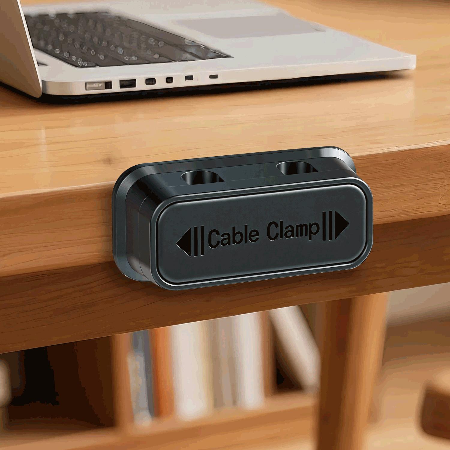 

Magnetic Dual-Port Cable Organiser for Desktop or Wall Mounting Bare packaging чёрный