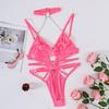 European and American Women's Underwire Shaping Bodysuit with Mesh Straps and Leg Rings - Anti-Sagging