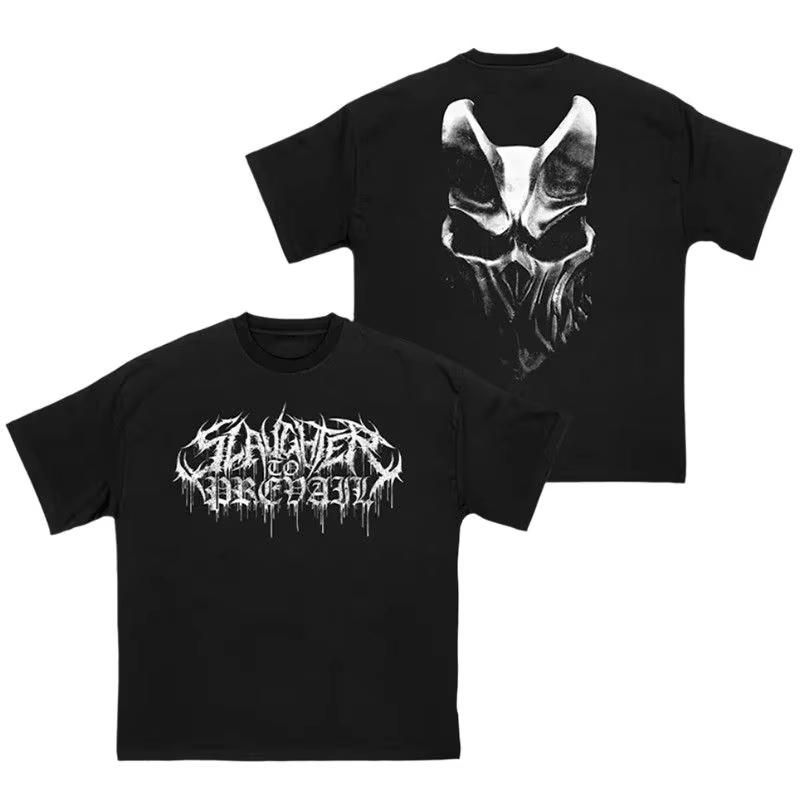 Dark Metal Rock Loose Pure T-shirt Base Layer Short-sleeved SLAUGHTER TO PREVAIL Slaughter To Russian Dead Core Band