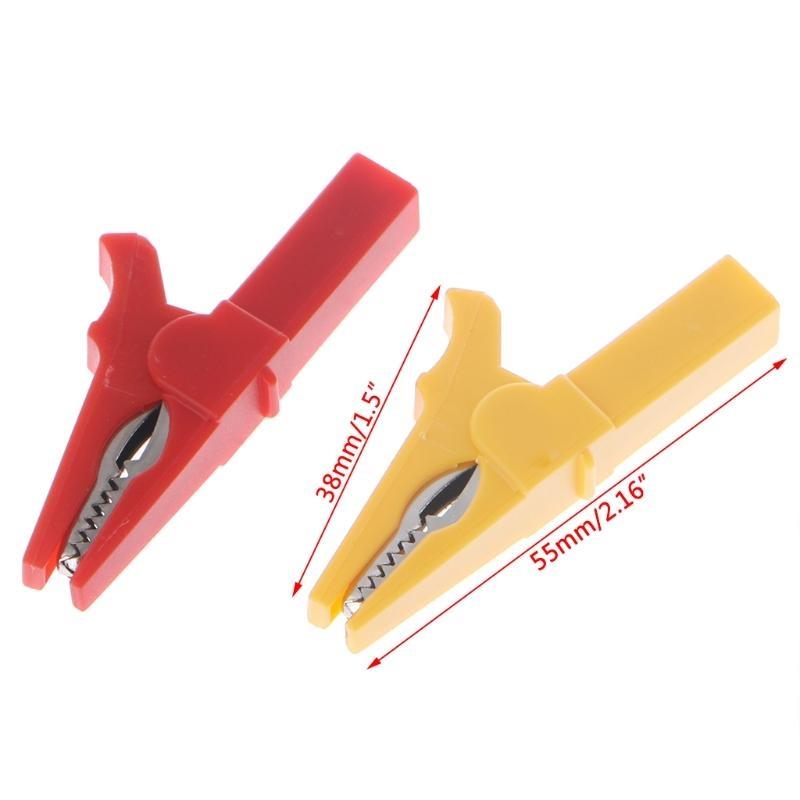 6 Pcs 6 Colors 55mm for Crocodile Clip For 4mm Male Banana Plug Connec