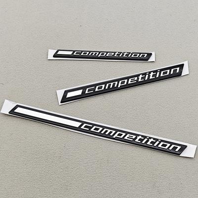 3D ABS Car Sticker Competition Logo Bar Underlined Badge Emblem Decals For M3 M4 M5 X5M X6M Thunder Edition Auto Accessories