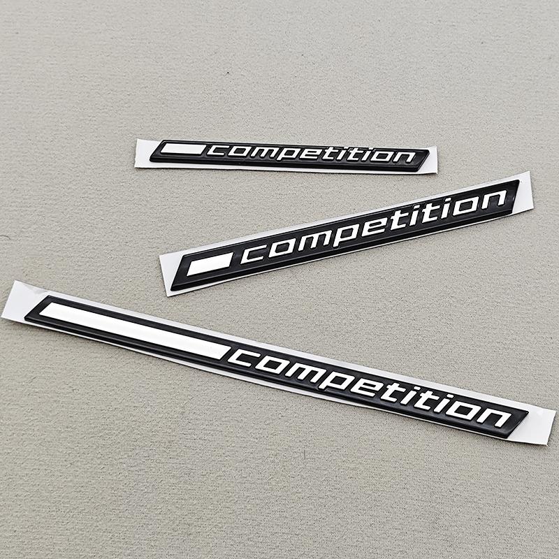 3D ABS Car Sticker Competition Logo Bar Underlined Badge Emblem Decals For BMW M3 M4 M5 X5M X6M Thunder Edition Auto Accessories
