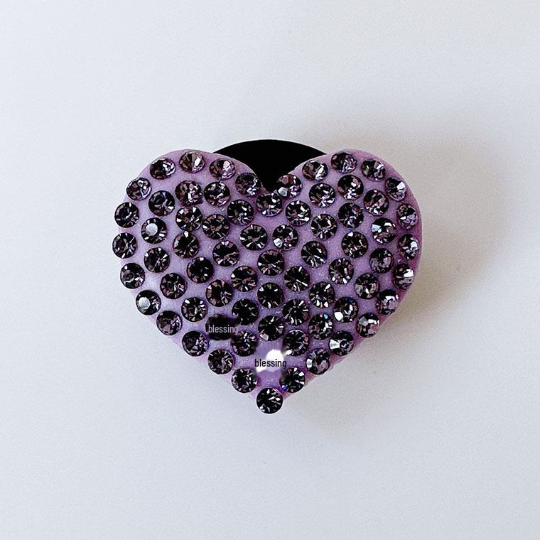 Diamond Rhinestone Peach Heart Car Air Vent Aromatherapy Clip - Love Car Perfume Decoration