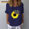 Women's Fashion Casual Short Sleeve V Neck Blouses & Shirts