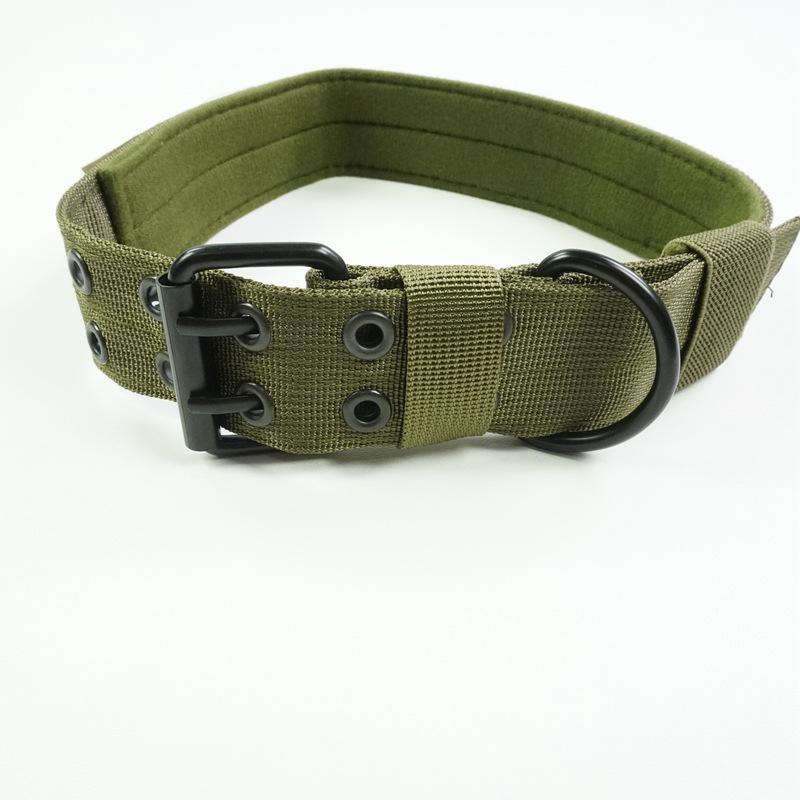 Tactical Nylon Dog & Cat Collar with Training Leash and Elizabethan Ornament