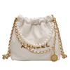 Popular small bags women's summer versatile new diamond chain messenger bag pearl bucket bag