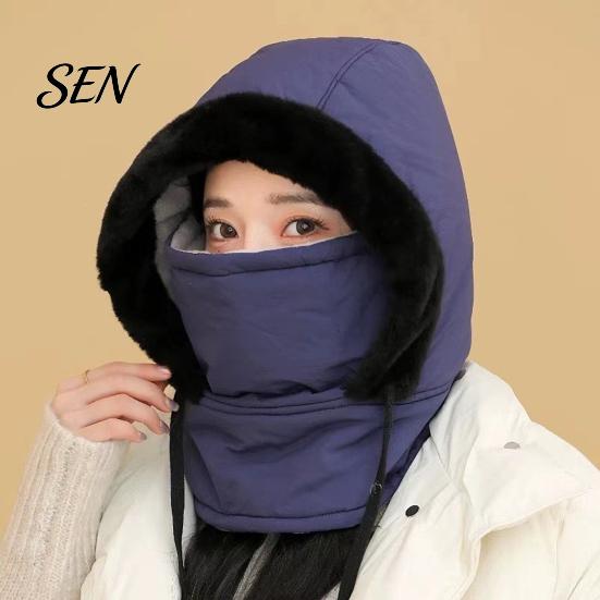 Thickened Winter Headwear Unisex Windproof Balaclava, Ski Mask Neck Warmer, Face Full Coverage Headgear Fleece Lined Hat for Men Women Skiing Cycling