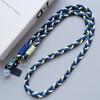 anti loss mobile phone lanyard woven universal slanted back phone case hanging chain with card clip and heart-shaped pendant 1 piece  Accessories