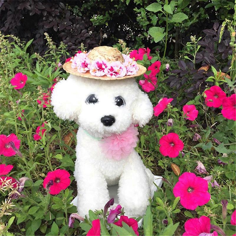 Cap Dog Flower Sunhat for Spring Summer Use 2Pcs