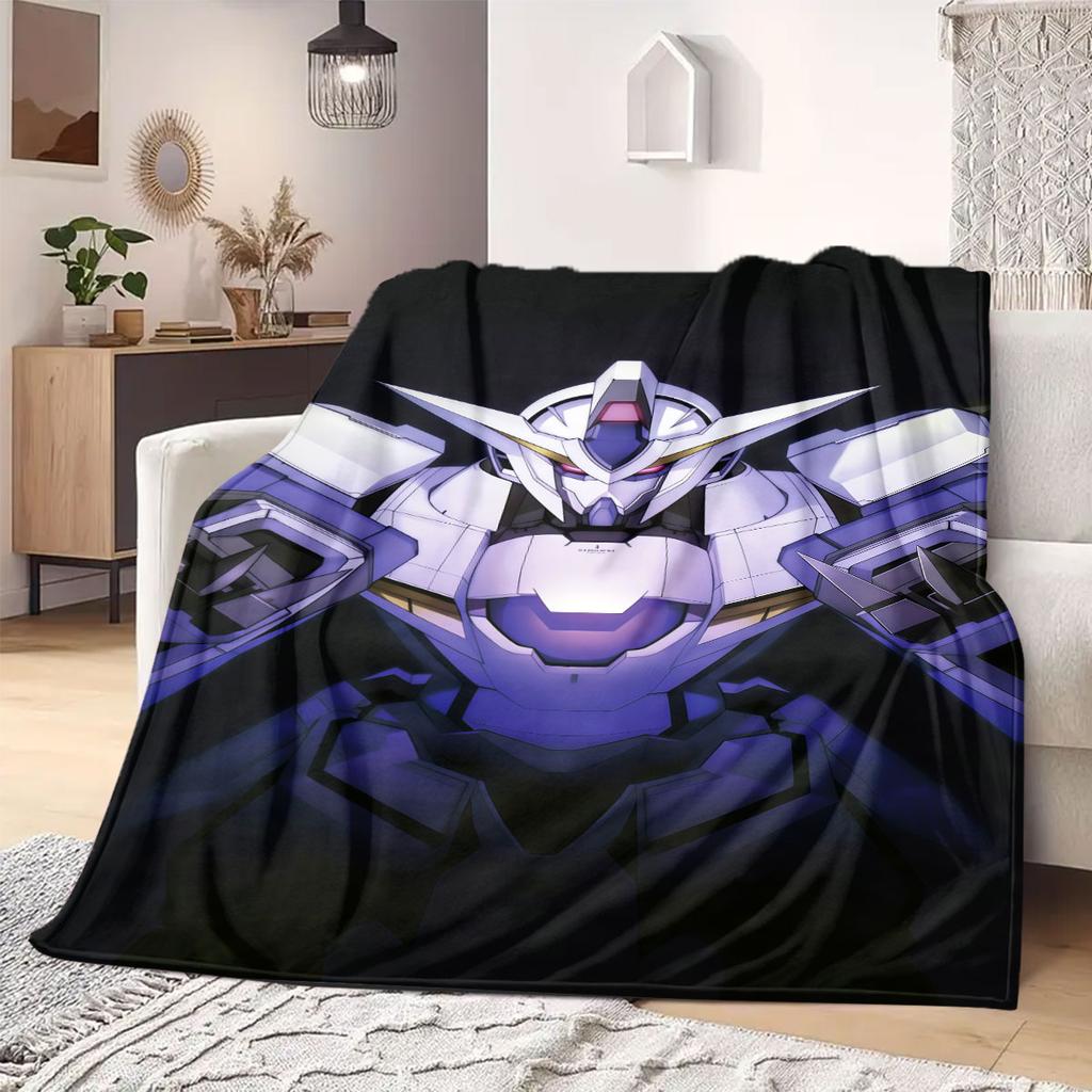 Unicorn Gundam Destroy Flannel Blanket Warm,Comfortable,Suitable for Bedrooms,Sofas,Beds,Chairs,Picnics,Travel