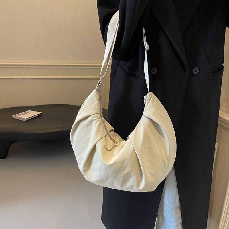 Large Capacity Tote Bag Solid Color Women's Shoulder Crossbody Bag