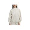 Nike Logo Print Windbreaker Jacket With Stand Collar Women Jacket Beige DX5865-104