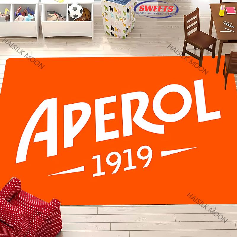 A-Aperol Rug for Bedroom S-Spritz Theme Carpet for Teens Office Area Large Decor Carpet for Dining LivingRoom Playroom Floor Mat