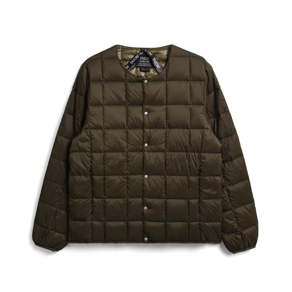 Veste intérieure en duvet TAION Basic à col rond et boutons pour homme (TAION-104)