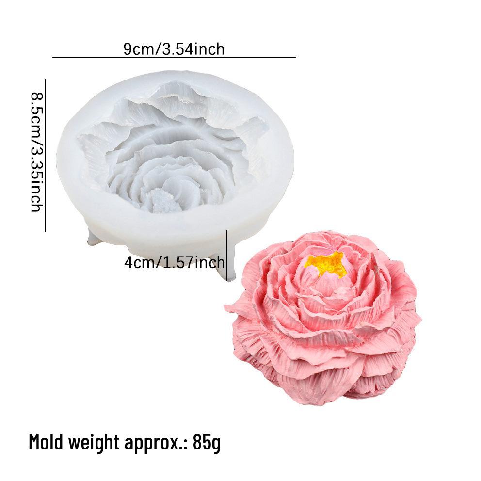 Große Pfingstrosen Duftkerze & Seifenform - DIY Heimdeko Silikonform