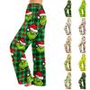 Women's Christmas Print Flannel Pajama Pants Loose Fit Sleep Bottoms for Holiday Lounging