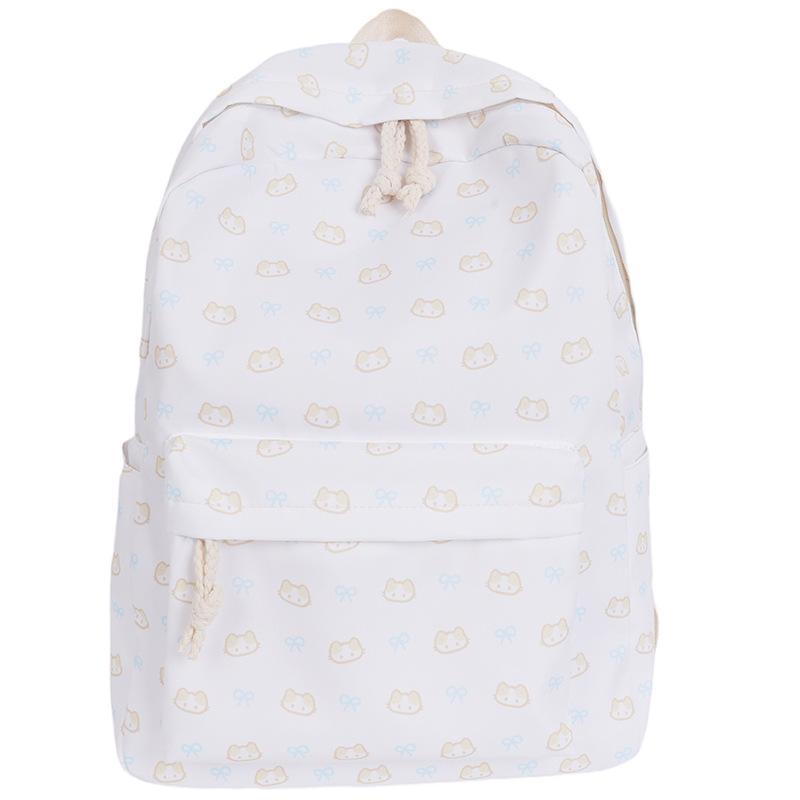 Japanese double shoulder girl cute junior high school huhu backpack college student floral puppy backpack schoolbag large capacity