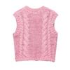 2025 Spring Women's European & American Floral Button Knitted Vest