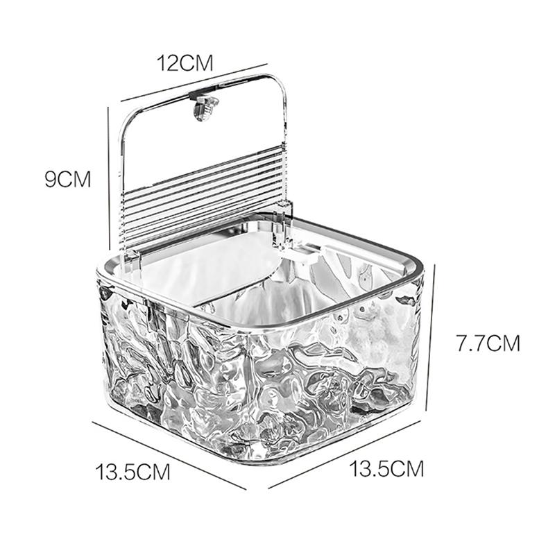 Прозрачная водонепроницаемая коробка-органайзер для аксессуаров для волос с крышкой, съемная мини-настольная коробка для хранения, коробка для хранения большой вместимости