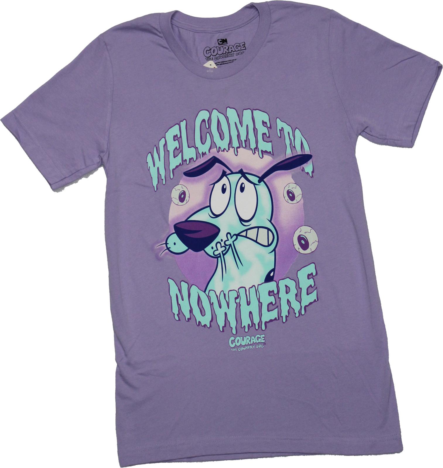 Courage the Cowardly Dog New Adult T-Shirt Welcome to Nowhere L