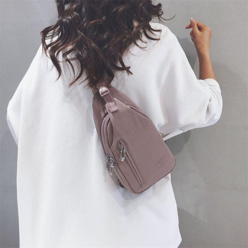 

Маленькая сумка, нагрудная сумка, сумка через плечо, весна/лето 2025, новый товар, портативная, универсальная, для улицы, повседневная, туристическая, для велоспорта, маленький рюкзак Light purple