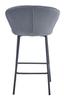 Gatta Stool - Dark Gray Velvet / Black Legs X 3