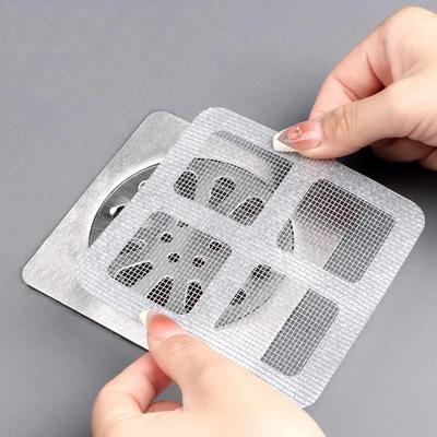 Disposable Hair Catchers for Shower Mesh Shower Drain Covers-Floor Sink Strainer Filter Mesh Stickers Bathroom Accessories