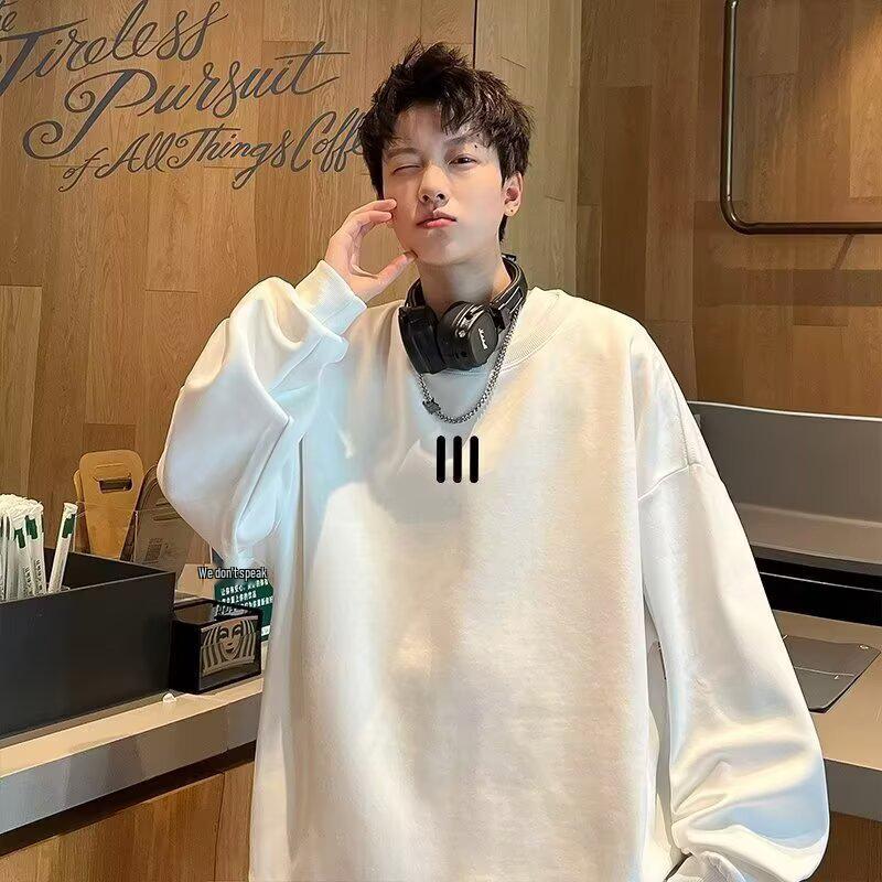 Men's Hong Kong Retro Hoodie - 2025 Autumn/Winter Trend, Loose Fit, Plus Velvet, Oversized Heavyweight Top