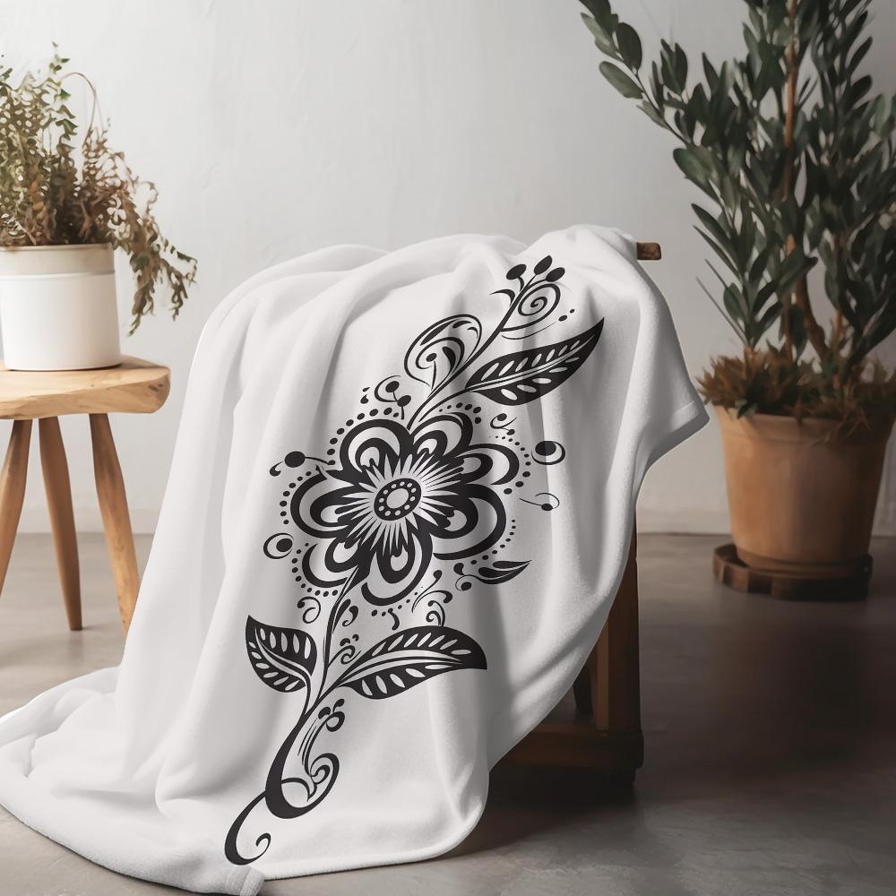 Floral Pattern Blanket Boho Throw Blanket Decorative Bedspread Wall Hanging Home Decor Sofa Cover Gift for Women