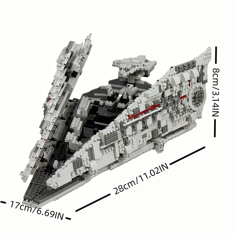 1029+/pcs sci-fi starship model, adult high difficulty building block set, collectible ornaments, high-end holiday gifts