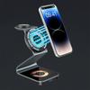 Aluminum Alloy For Magsafe 3 In 1 Wireless Charger For Iphone 13/14 Pro Max/12 Fast Charging Station For Iwatch 8ultra-2/airpods