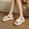 Women's Shoes Beach Summer 2025 Sandals for Woman Platform Roman Style Green The Best Shoe Chic and Elegant Korea Trend Footwear