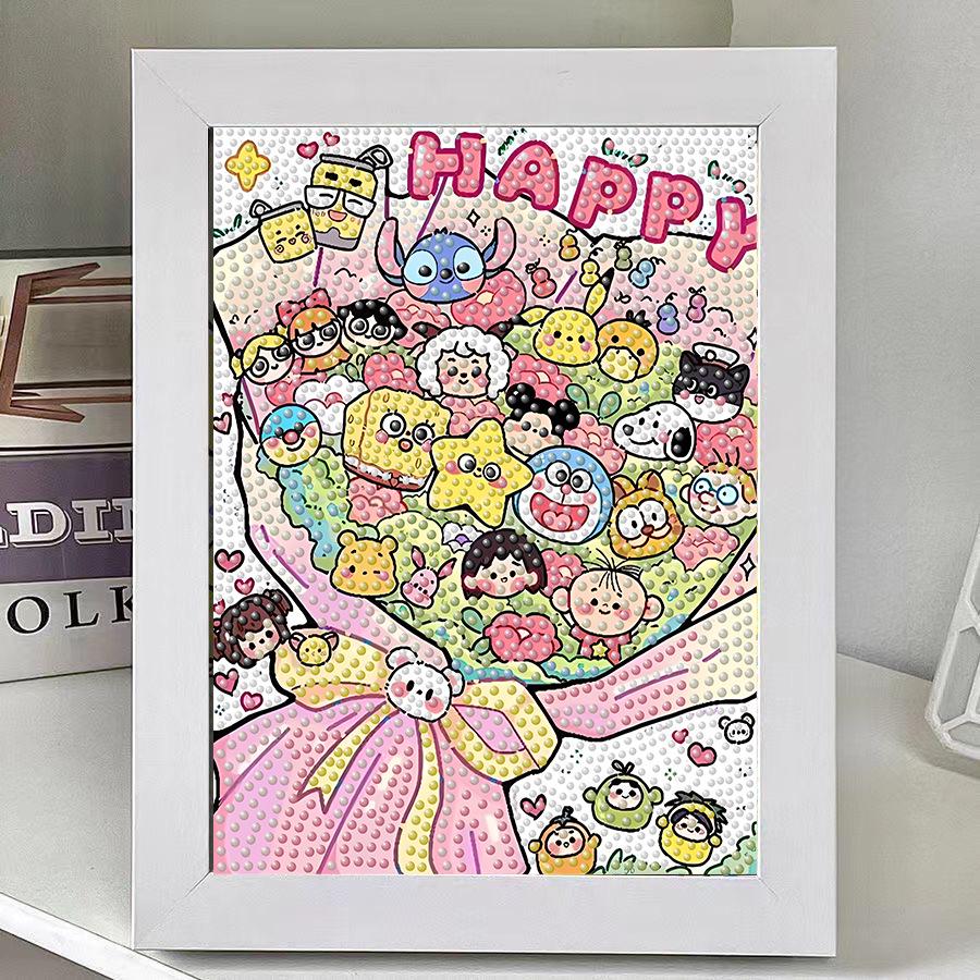 Kit de Peinture Diamant 5D Sanrio Encadré – Jouet Éducatif pour Enfants