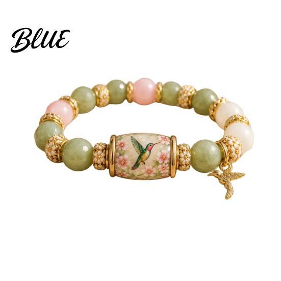 Hummingbird Design Bracelet Blessing Birds with Premium Gift Box Pink
