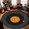 Round Rug Vinyl Record Design Flannel Soft Floor Mat Music Lover Gift Home DecorDiameter Non Slip Washable Carpet for LivingRoom
