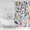 Pastoral Farmhouse Flowers Bathroom Shower Curtain Artistic Colorful Bath Rug Decoration for Home Decor