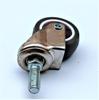 Silent TPR Elastic Furniture Caster Wheel, Light Duty Swivel with Threaded Stem
