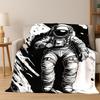 Cartoon Astronaut Universum Spaceman Weltraum Flanelldecke Weiche Warme Überwurfdecke für Schlafzimmer Wohnzimmer Bett Reise Kinder